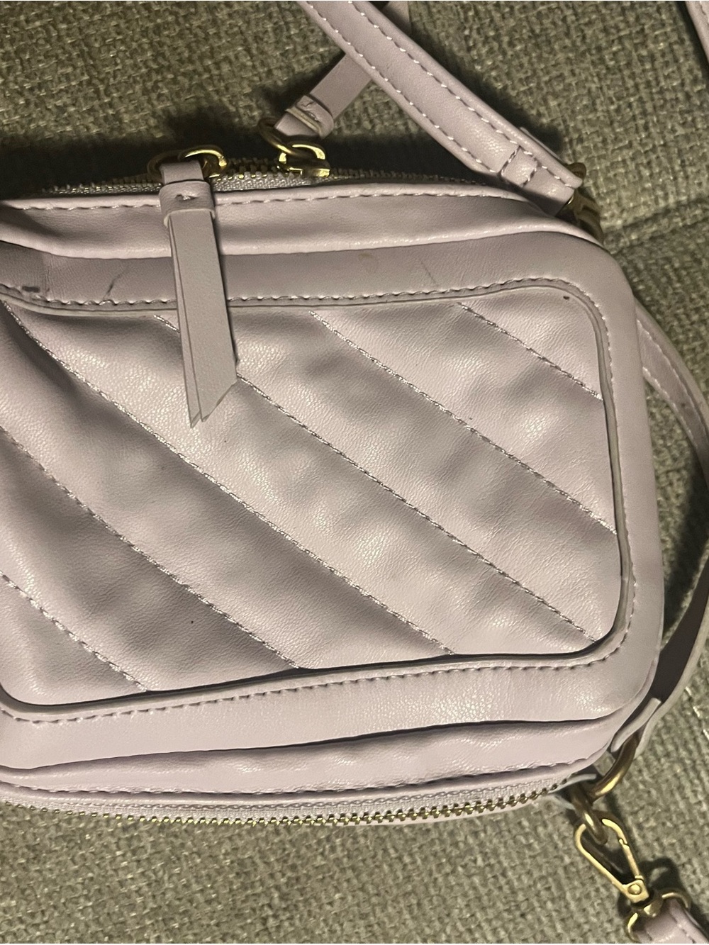 Quilted Lavender Crossbody Bag
